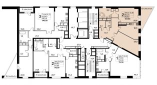 2-комнатная квартира 99,6 м²