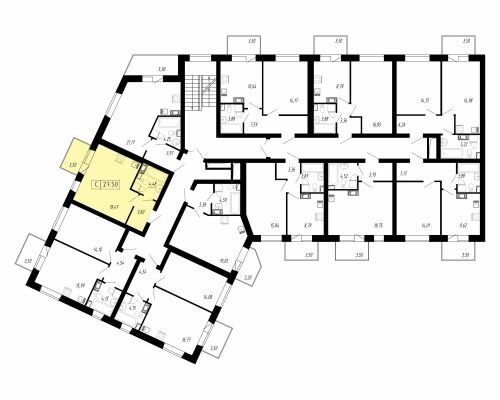 Студия, 27.5 м²