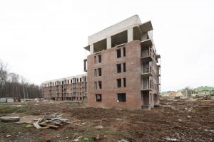 Корпус 6: кладка стен, фасадные работы