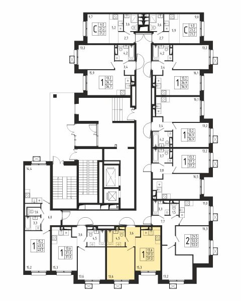 1 комната до 37