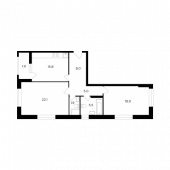 2-комнатная квартира 79,1 м²