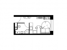 1-комнатная квартира 19,7 м²