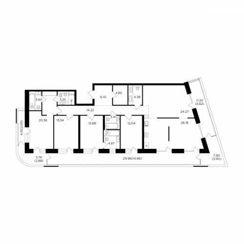 Многокомнатная, квартира, 185.2 м²