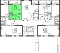 1-комнатная квартира 25,46 м²