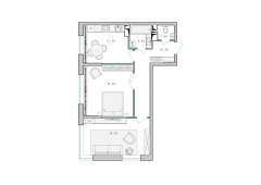 2-комнатная квартира 59,1 м²