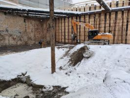 Разработка котлована, работы в подземной части здания