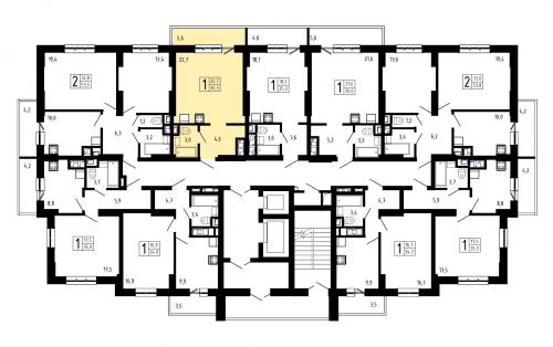 Студия, 30.3 м²