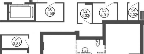 Кладовки, 3.1 м²