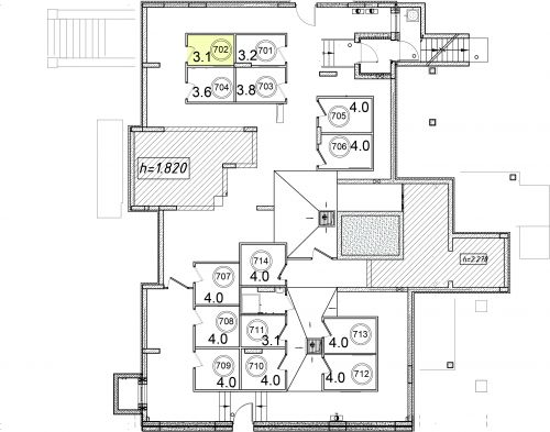 Кладовки, 3.1 м²