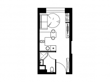 1-комнатная квартира 21,5 м²