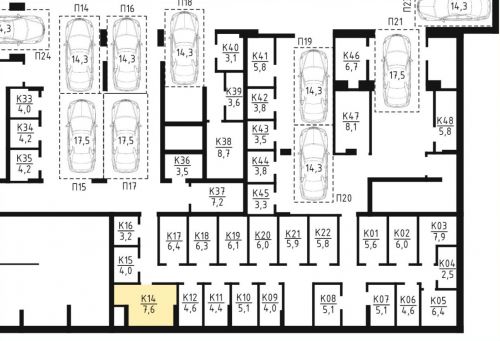 Кладовки, 7.6 м²