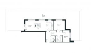 3-комнатная квартира 99,67 м²