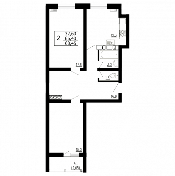 Своб. план., 68.45 м²