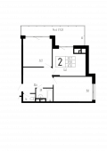 2-комнатная квартира 67 м²