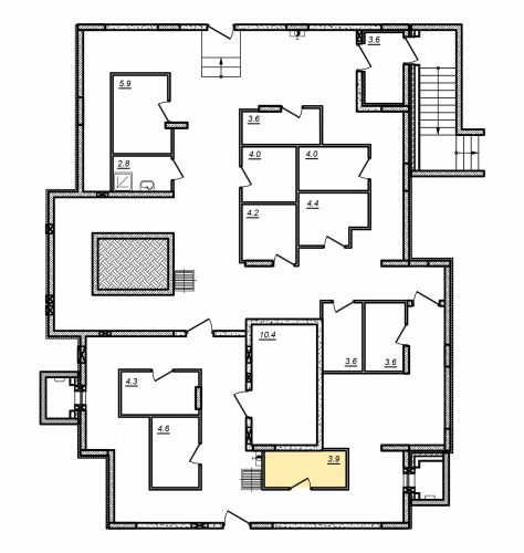 Кладовки, 3.9 м²
