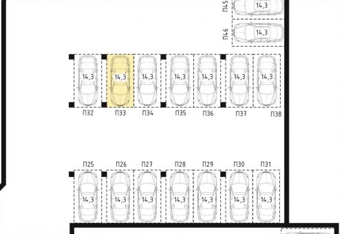 Машиноместа, 14.3 м²