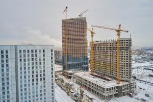 Корпус 10: монолитные работы, кладка стен