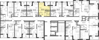 1-комнатная квартира 26,8 м²