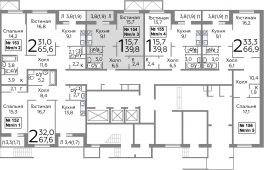 1-комнатная квартира 40,1 м²
