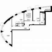 3-комнатная квартира 85.09 м²