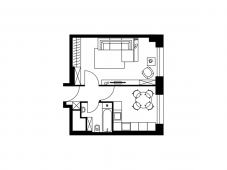 1-комнатная квартира 39,2 м²