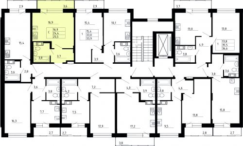 Студия, 24.4 м²