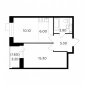 2-комнатная квартира 42,2 м²