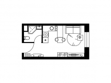 1-комнатная квартира 22,7 м²