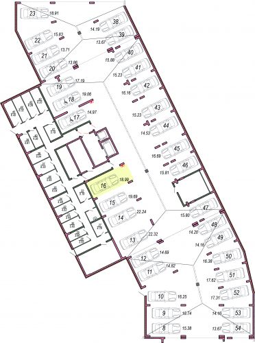 Машиноместа, 19 м²