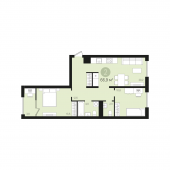 2-комнатная квартира 66,9 м²