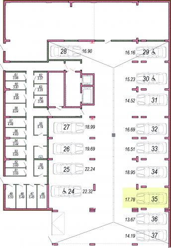 Машиноместа, 17.8 м²