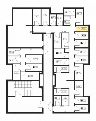 Кладовки, 2.7 м²